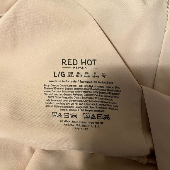 RED HOT by SPANX® Tan Open-Bust Snap-Crotch Panty Bodysuit Size L - Picture 6 of 6